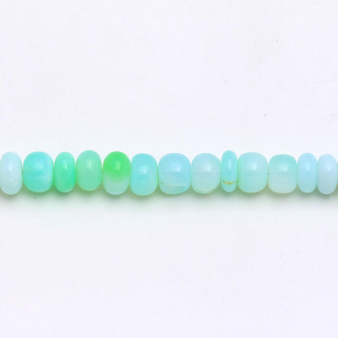 Chryso Opal Green Rondell Smooth Natural Beads 8 Inches Strands