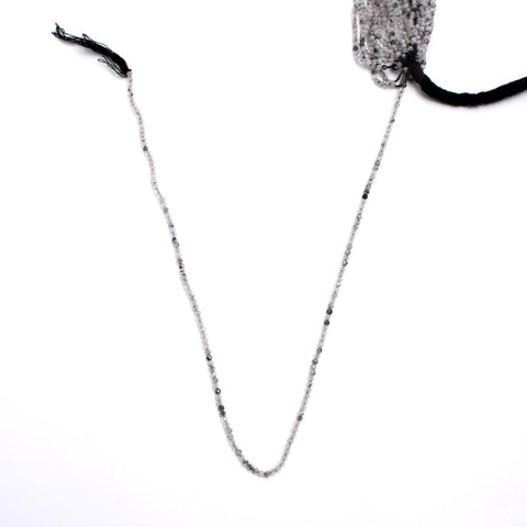 Black Rutilated Quartz Black Round Faceted Natural Beads