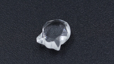 Crystal Quartz White Head Carving Natural 10 MM Stone