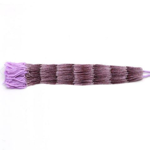 Pink Sapphire Shaded Pink Round Faceted Natural Beads 12.5 inches strands