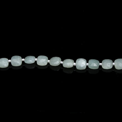 Amazonite Green Square Faceted Natural Beads 8 Inches Strands