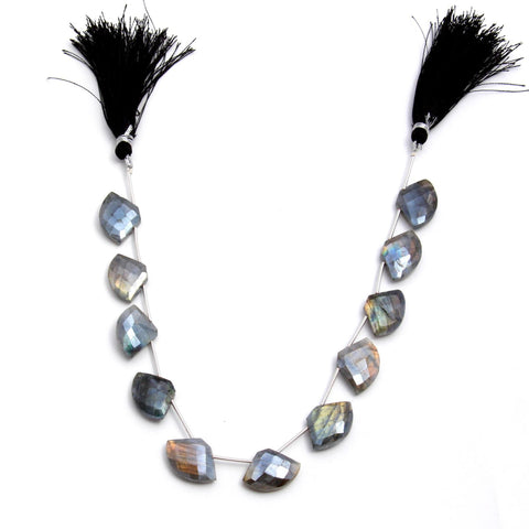 Mystic Coated Labradorite Axe Faceted Natural Beads