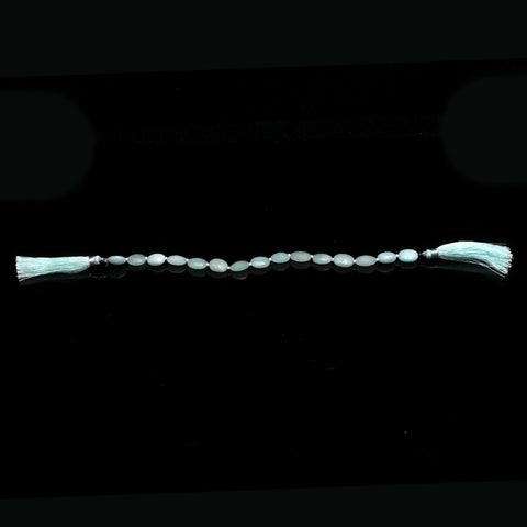 Amazonite Green Oval Faceted Natural Beads 8 Inches Center Drilled