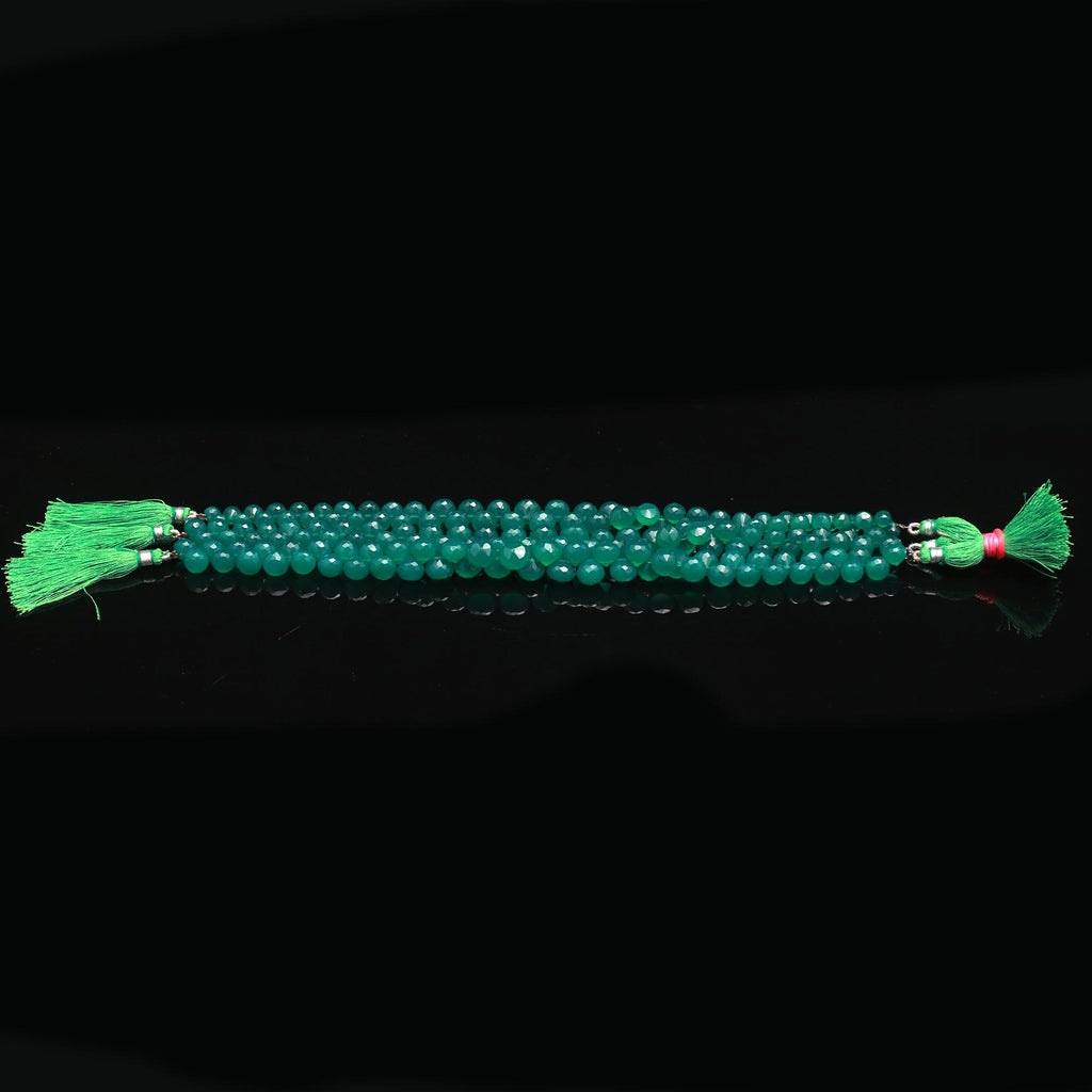 Onyx Green Drop Faceted Natural Beads 8 Inches Strands