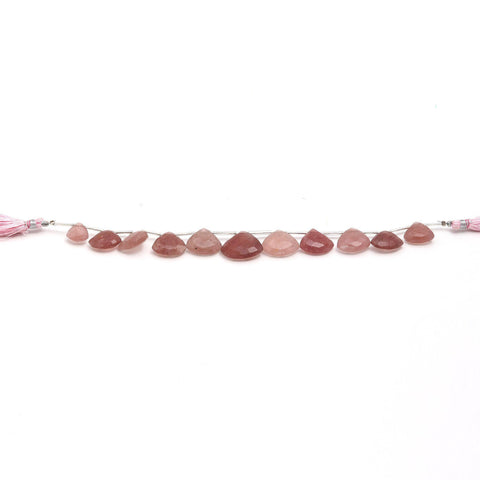 Strawberry Quartz Pink Axe Faceted Natural Beads 8 inches Strands