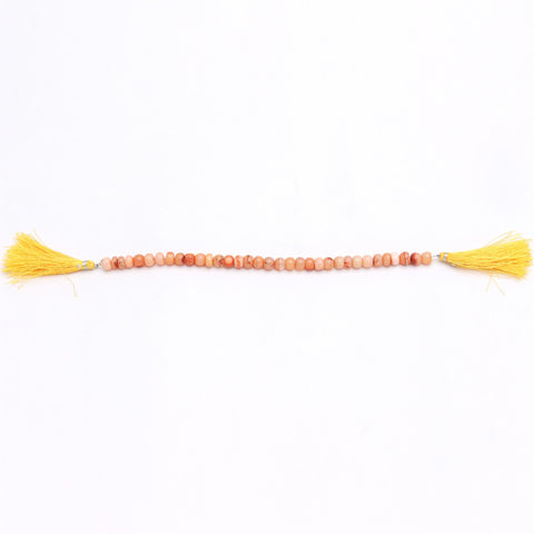 Sunset Opal Orange Rondell Smooth Natural Beads 8 Inches Strands