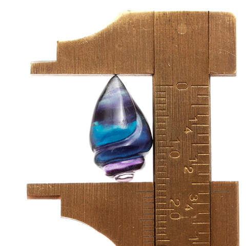 Fluorite Multi Color Conch Shell Carving Natural 17 MM Stone