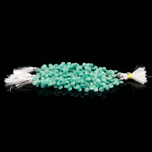 Amazonite Green Pear Faceted Natural Beads 8 Inches Strands
