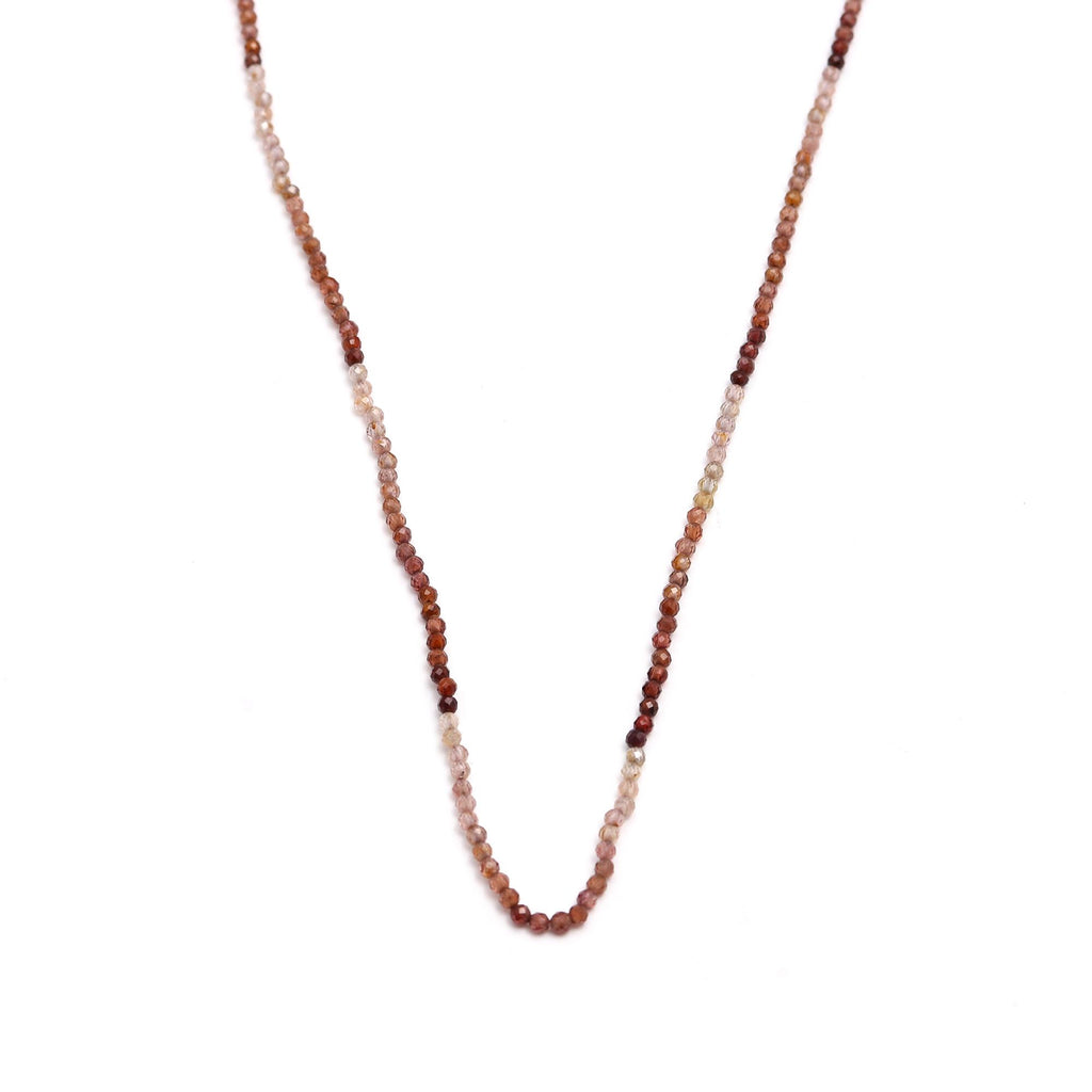 Brown Sapphire Shaded Brown Round Faceted Natural Beads 12.5 inches strands