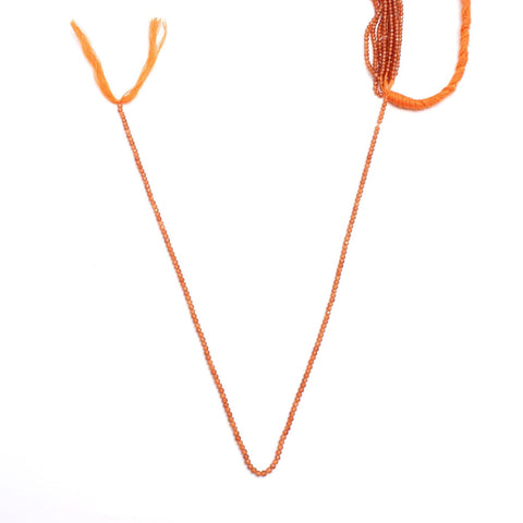 Carnelian Orange Round Faceted Natural Beads