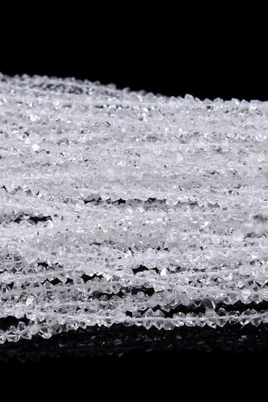 Herkimer Quartz Diamond Clear Faceted Natural Beads