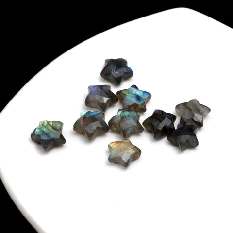 Labradorite Grey Star Faceted Natural Beads