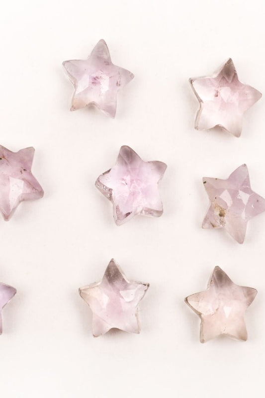 Pink Amethyst Pink Star Faceted Natural Beads
