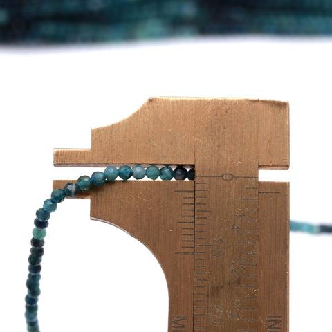 Grandidierite Blue Round Faceted Natural Beads 12.5 Inches Strands
