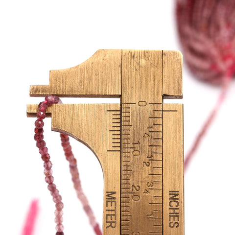 Ruby Shaded Red Round Faceted Natural Beads 12.5 Inches strands