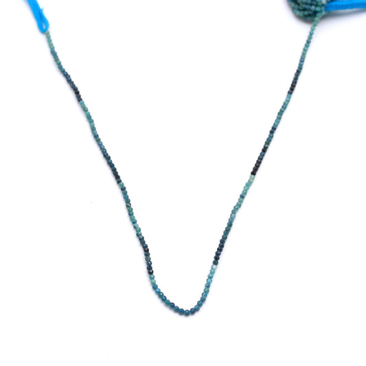 Grandidierite Blue Round Faceted Natural Beads 12.5 Inches Strands