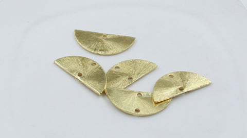 Gold Coated Brass Solid Half Moon Blank