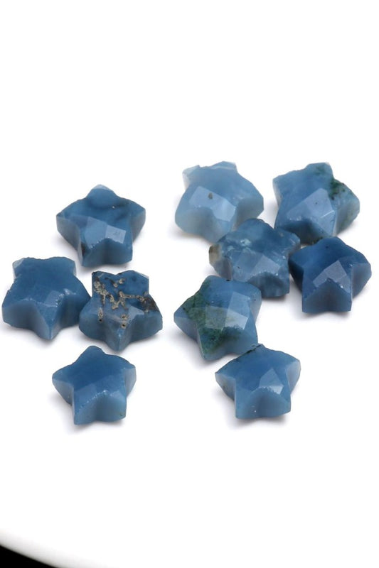 Blue Opal Star Faceted Natural Beads