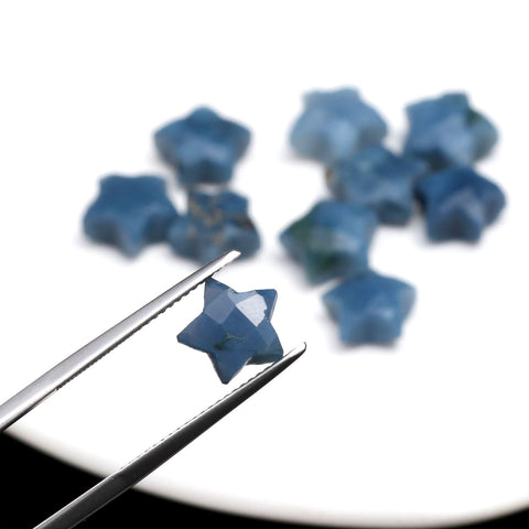 Blue Opal Star Faceted Natural Beads