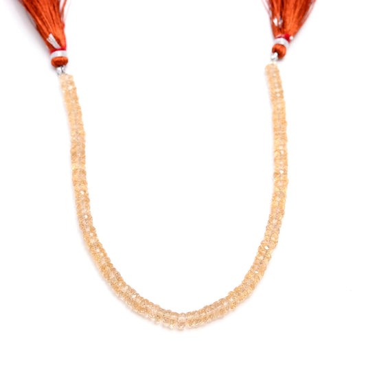 Lemon Citrine Yellow Tire Faceted Natural Beads 8 inches strands