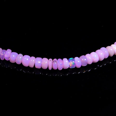 Ethiopian Opal Purple Tire Smooth Natural Beads 16 Inches Strands