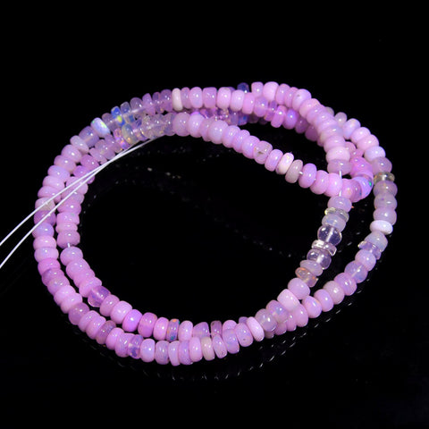 Ethiopian Opal Purple Tire Smooth Natural Beads 16 Inches Strands