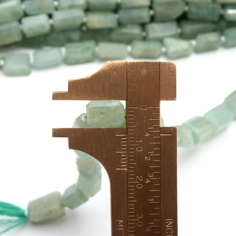 Aquamarine Blue Nugget Faceted Natural Beads