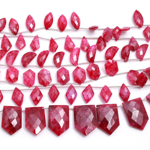 Ruby Quartz Red Marquise Faceted Natural Beads