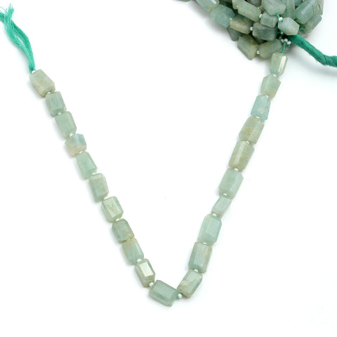 Aquamarine Blue Nugget Faceted Natural Beads