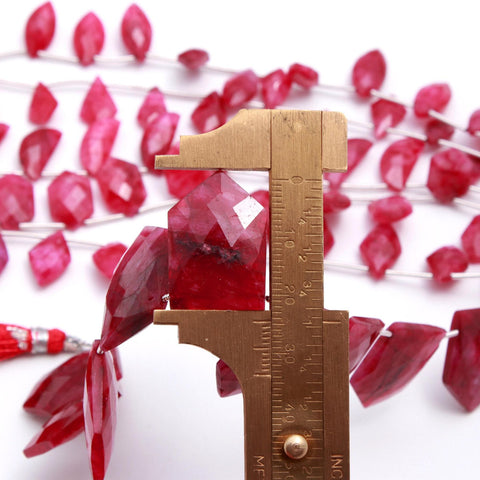 Ruby Quartz Red Marquise Faceted Natural Beads