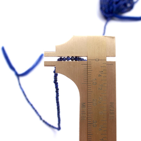 Lapis Lazuli Blue Round Faceted Natural Beads 12.5 Inches Strands