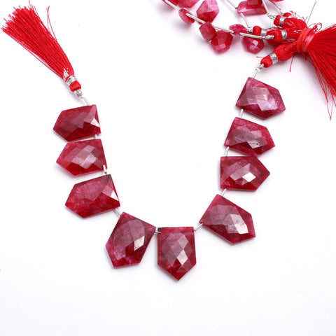 Ruby Quartz Red Marquise Faceted Natural Beads