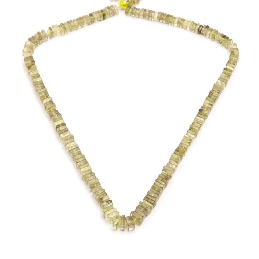 Lemon Quartz Yellow Square Chips Smooth Natural Beads 16 Inches  Strands