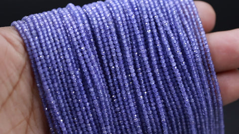 Tanzanite Purple Round Faceted Natural Beads