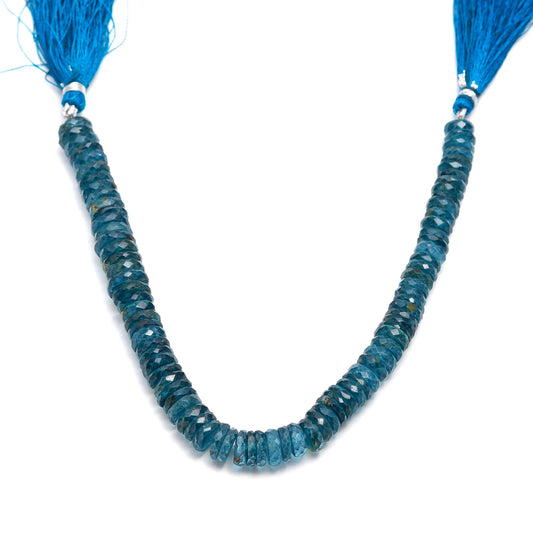 London Blue Coated Topaz Blue Tire Faceted Natural Beads