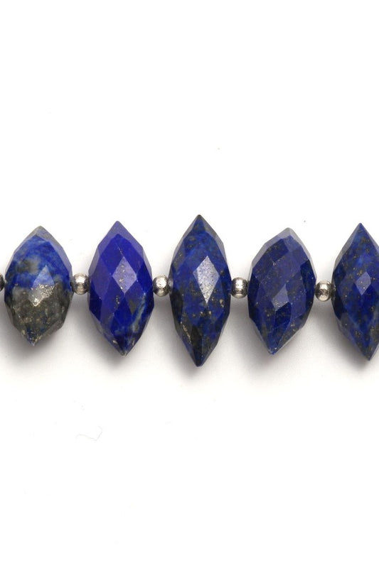 Lapis Lazuli Blue Dew Drop Faceted Natural Beads