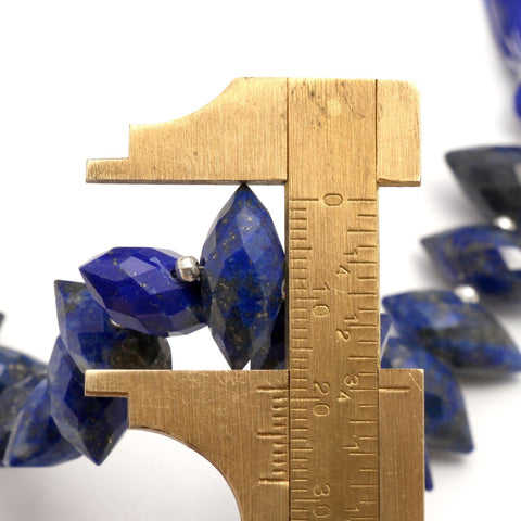 Lapis Lazuli Blue Dew Drop Faceted Natural Beads