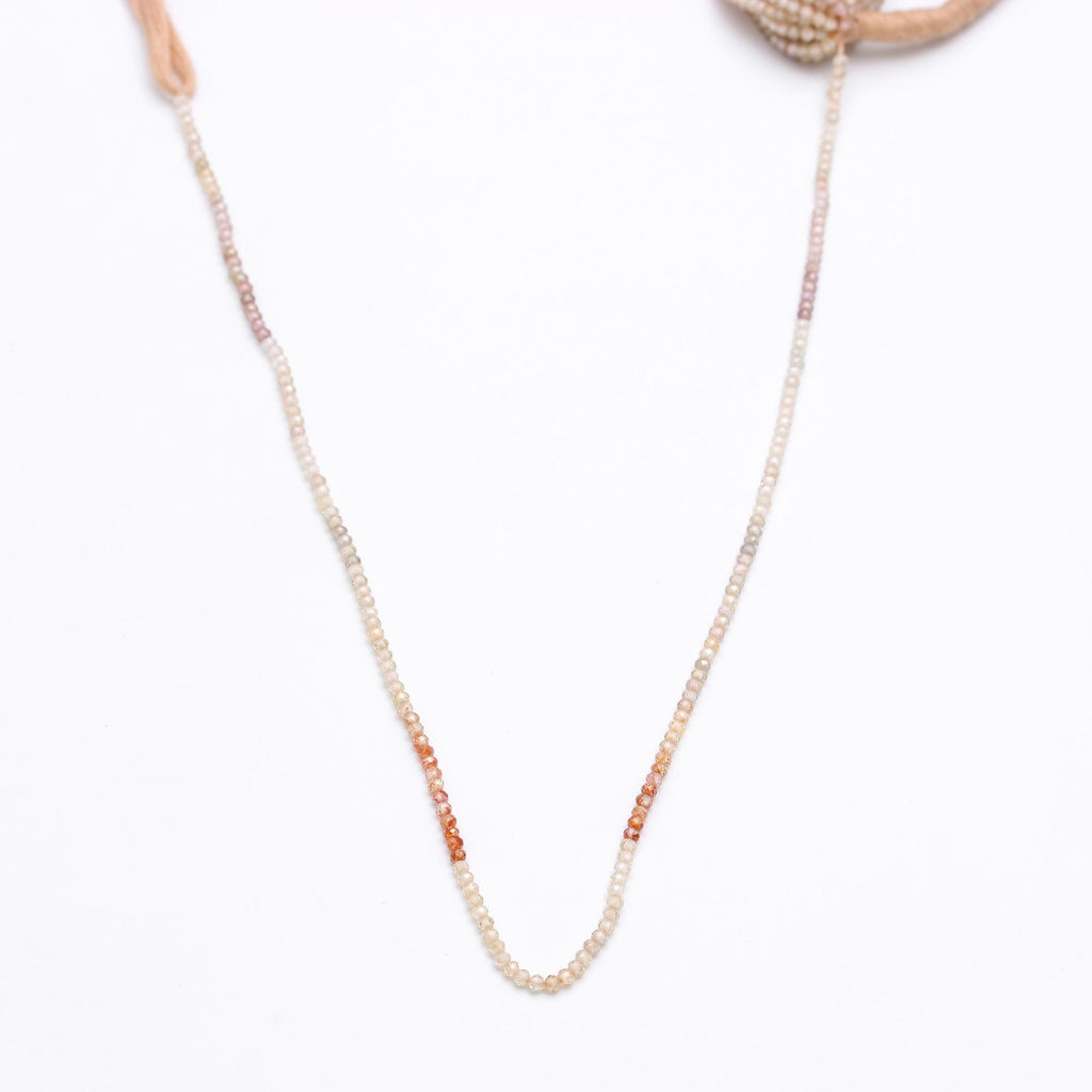 Sunset Sapphire Pink Round Faceted Natural Beads 12.5 Inches Strands
