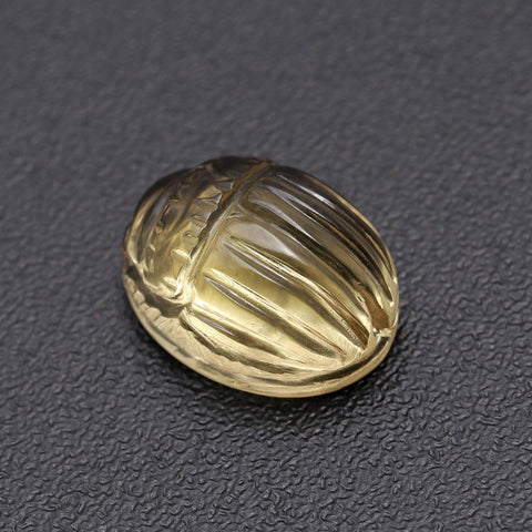 Lemon Quartz Yellow Battle Carving Natural Stone