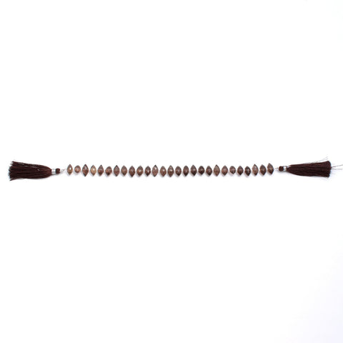 Smoky Quartz Brown Dew Drop Faceted Natural Beads