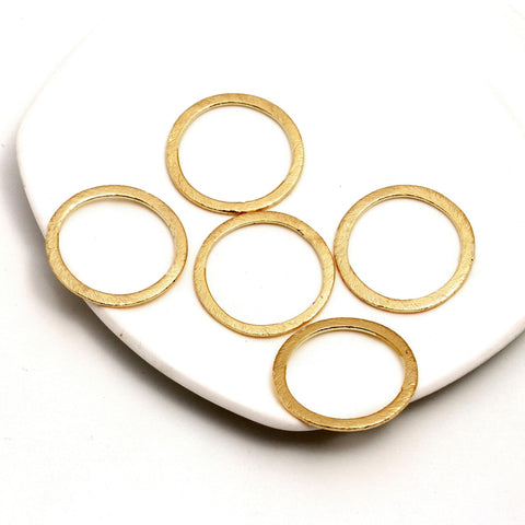 Gold Coated Brass Outline 24MM Circle Blank