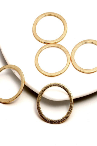 Gold Coated Brass Outline 24MM Circle Blank
