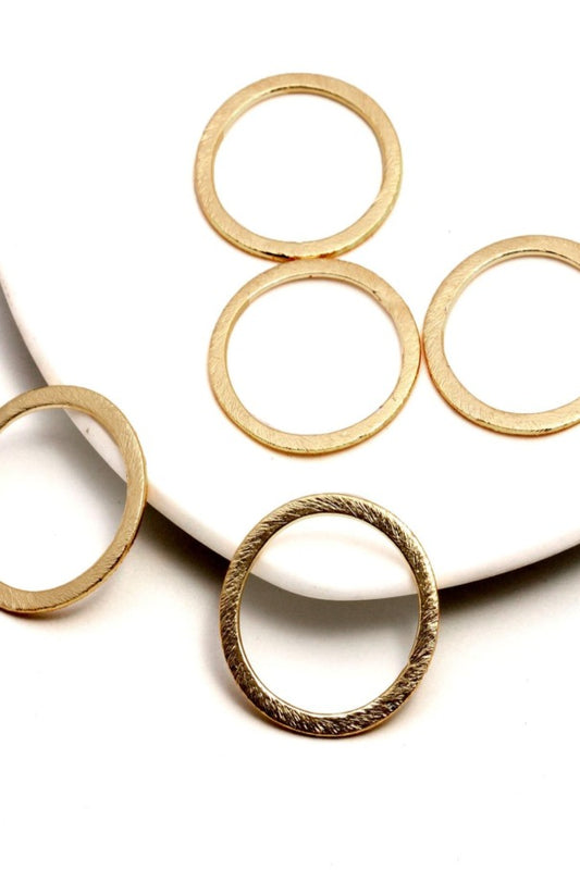 Gold Coated Brass Outline 24MM Circle Blank