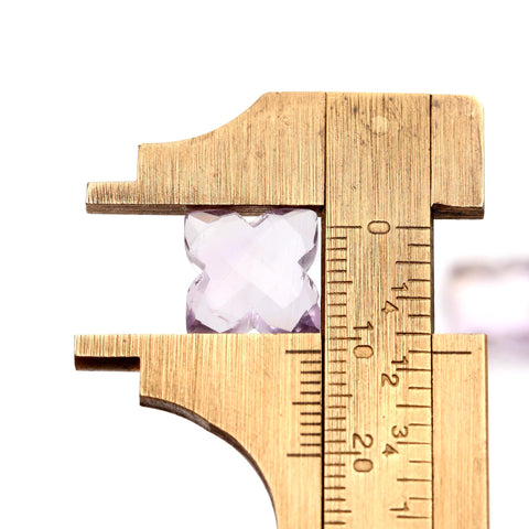 Amethyst Purple Clover Carving Natural Beads