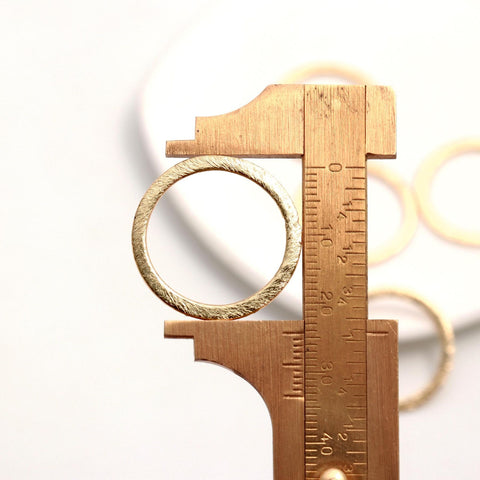 Gold Coated Brass Outline 24MM Circle Blank