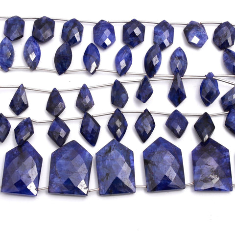 Blue Dyed Quartz Marquis Faceted Natural Beads