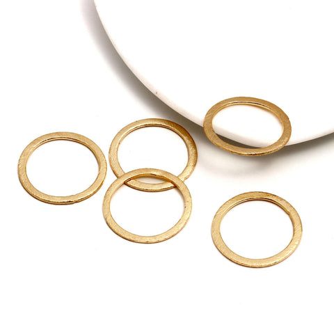 Gold Coated Brass Outline 24MM Circle Blank