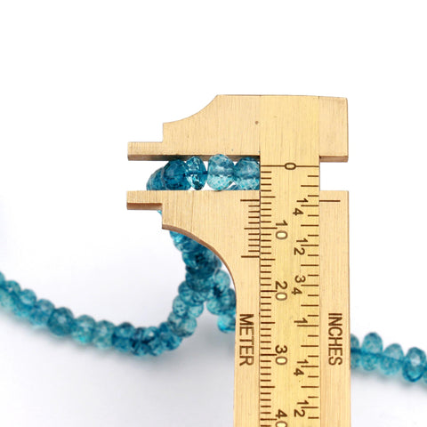 London Blue Topaz Rondell Faceted Natural Beads 8 Inches Strands