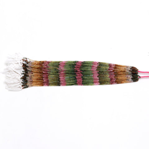 Watermelon Tourmaline Shaded Multicolor Round Faceted Natural Beads 12.5 Inches strand