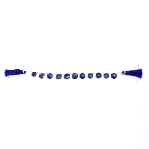 Lapis Lazuli Blue Hexagon Faceted Natural Beads